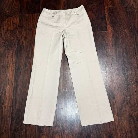 Ann Taylor Tan Trousers Signature Fit Mid to high Rise Size 6 EUC - Picture 3 of 14